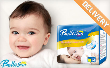 Image of $45 for a Baby Diaper Bundle from BelleSun - Up to 180 Count (a $65 Value) - Choose from 4 Sizes, Shipping Included