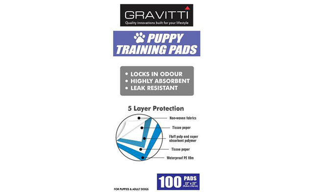 Image of $18.86 for a 100-Pack of Gravitti Puppy Training Pads (a $57 Value)