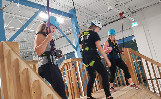 Image of $15 for 1-Hour "Street Level Pass" with a Trampoline Ride or "Aerial Course Pass" with a Zipline Ride (a $23 Value)