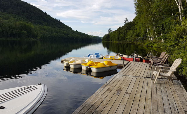 Image of Rural Quebec Cabin Nestled on the Water's Edge 