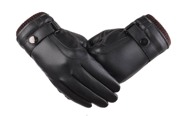 Image of $15 for a Pair of Mens Faux Leather Touch Screen Gloves (a $27.95 Value)