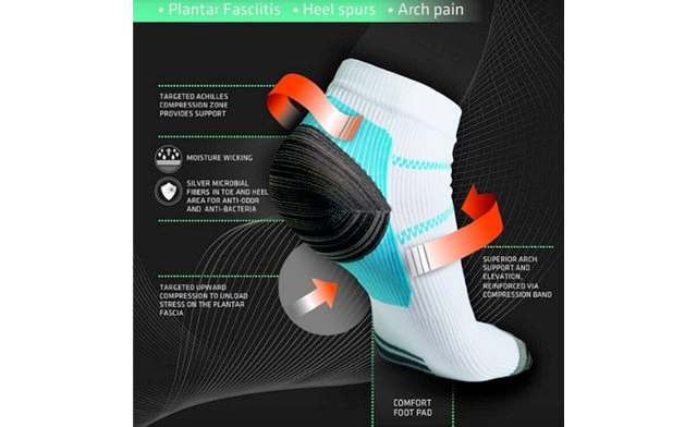 Image of $15 for a 4 Pack of Plantar Fasciitis Socks (a $76 Value)