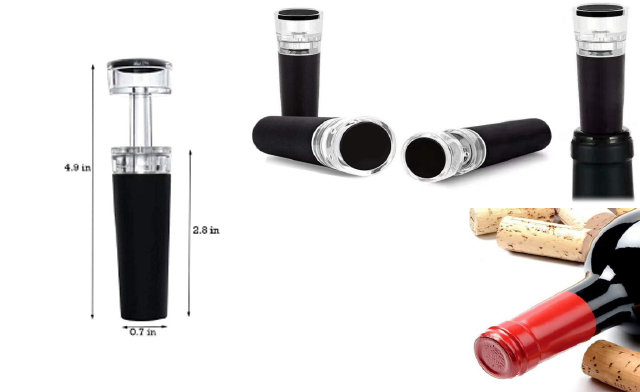 Image of $35 for a Wine Bundle - Two Wine Chiller Sticks, Two Vacuum Wine Bottle Stoppers, & a Wine Glass Bottle Topper (a $57.15 Value)