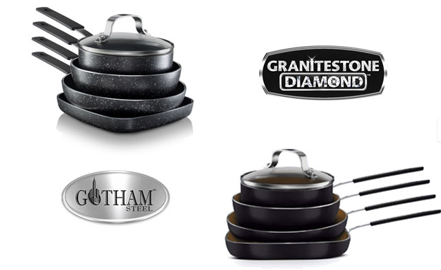 Image of $39.90 for a GraniteStone Diamond or Gotham Steel Mini Stackmaster 5-Piece Set (a $59.90 Value)