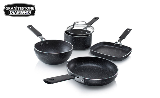 Image of $39.90 for a GraniteStone Diamond or Gotham Steel Mini Stackmaster 5-Piece Set (a $59.90 Value)