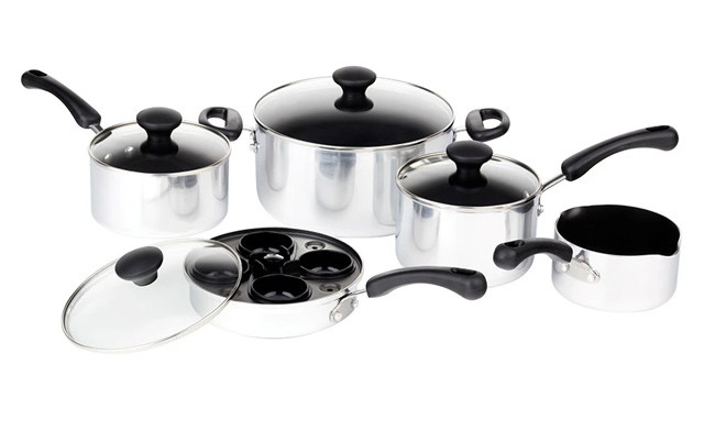 Image of $57.67 for a 14-Piece Frigidaire Nonstick Aluminum Cookware Set (a $349.99 Value)