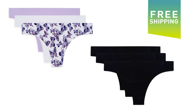 Image of $39.99 for a 6-Pack of AQS Women's Seamless Thongs - Shipping Included (a $90 Value)