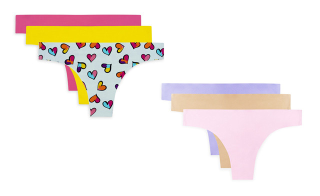 Image of $39.99 for a 6-Pack of AQS Women's Seamless Thongs - Shipping Included (a $90 Value)