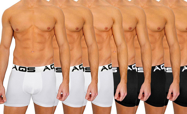 Image of $49 for a 6-Pack of AQS Men's Classic Boxer Briefs - Shipping Included (a $100 Value)