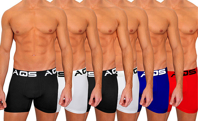 Image of $49 for a 6-Pack of AQS Men's Classic Boxer Briefs - Shipping Included (a $100 Value)