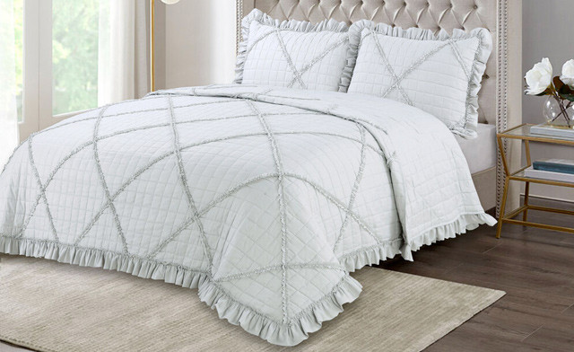 Image of Up to 70% off an Embroidered Quilt Set