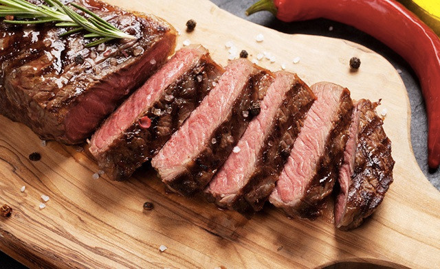 Image of PRICE DROP! $84 for 10 x 12 oz New York Hand-Cut AA/AAA Striploin Steaks (a $180 Value)
