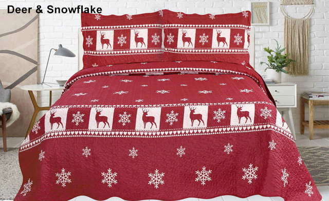 Image of Up to 72% off Pinsonic 3-Piece Christmas Quilt Sets