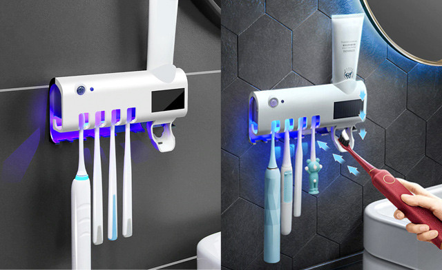 Image of $17.95 for a UV Toothbrush Holder & Toothpaste Dispenser (a $35 Value)