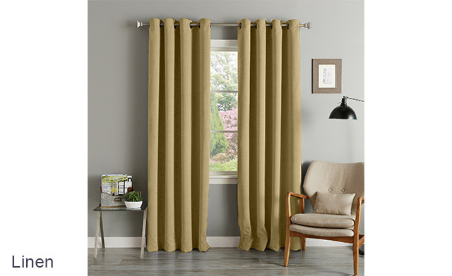 Image of $19.97 for Kayla Grommet Blackout Curtains (a $62.99 Value)
