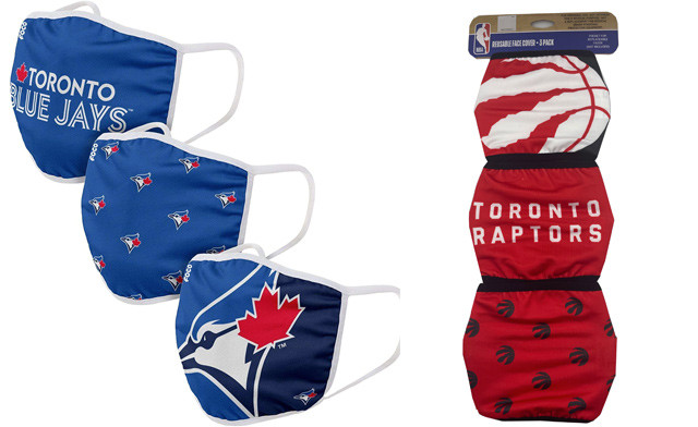Image of Up to 43% off Raptors or Blue Jays Face Masks