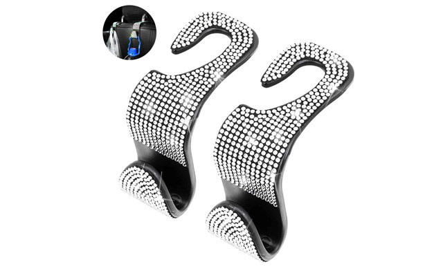 Image of $14.95 for a 2-Pack of Bling Car Seat Headrest Hooks (a $34.99 Value)
