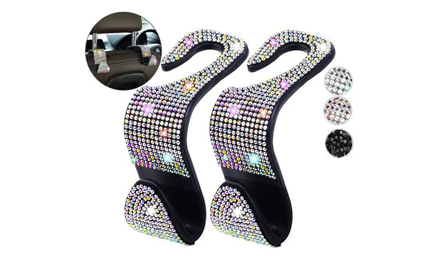 Image of $14.95 for a 2-Pack of Bling Car Seat Headrest Hooks (a $34.99 Value)