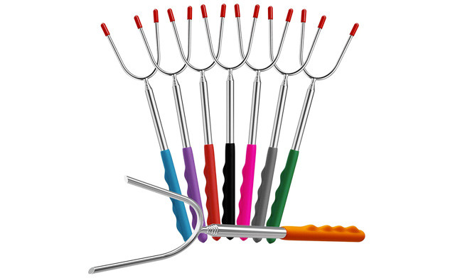 Image of $24.95 for an 8-Pack of Rotating Stainless Steel Hot Dog Forks (a $49 Value)