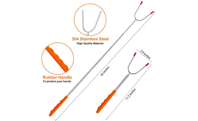 Image of $24.95 for an 8-Pack of Rotating Stainless Steel Hot Dog Forks (a $49 Value)