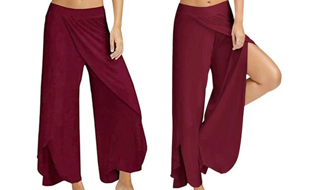 Image of $23.95 for a Pair of Women's Wide Split-Leg Pants (a $69 Value)