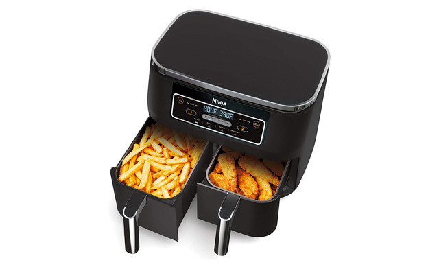 Image of $149 for a Ninja DZ100 Double Air Fryer - Refurbished (a $219.99 Value)