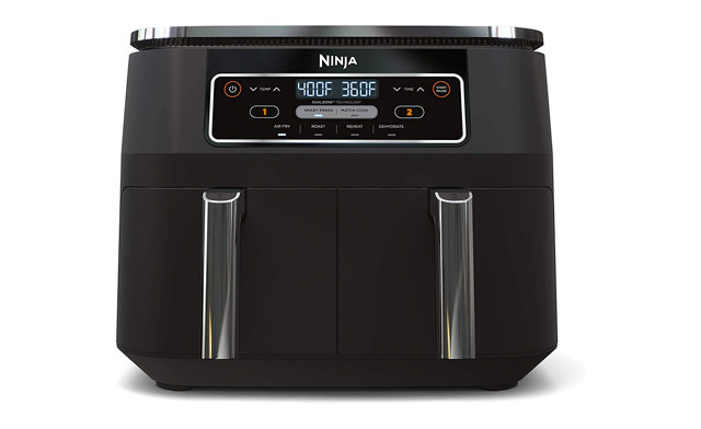 Image of $149 for a Ninja DZ100 Double Air Fryer - Refurbished (a $219.99 Value)