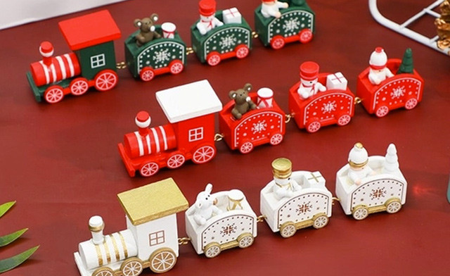 Image of $21.95 for a Wooden Christmas Train Table Decor (a $39 Value)