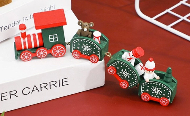 Image of $21.95 for a Wooden Christmas Train Table Decor (a $39 Value)