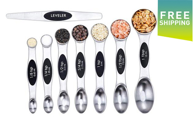 Image of $20 for a Stainless Steel Magnetic Measuring Spoon Kit (a $39 Value)