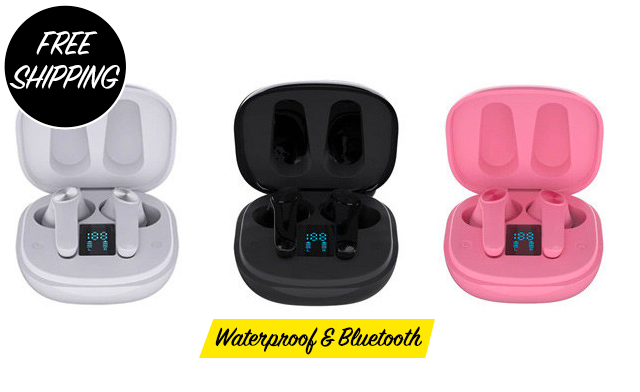 Image of $21.37 for a Pair of TWS Bluetooth Wireless Earbuds with a Microphone (a $77.59 Value)
