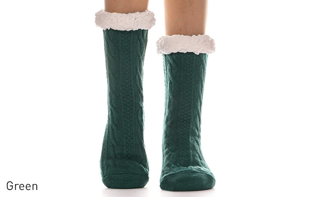 Image of $19.67 for a Pair of Women's Fuzzy Socks (a $52.50 Value)