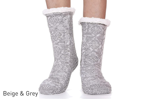Image of $19.67 for a Pair of Women's Fuzzy Socks (a $52.50 Value)