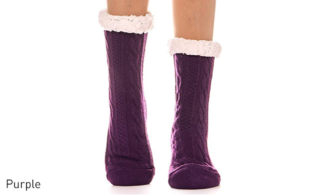 Image of $19.67 for a Pair of Women's Fuzzy Socks (a $52.50 Value)