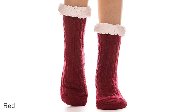 Image of $19.67 for a Pair of Women's Fuzzy Socks (a $52.50 Value)
