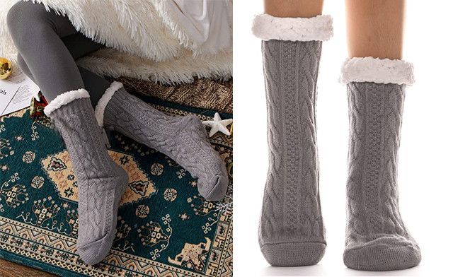 Image of $19.67 for a Pair of Women's Fuzzy Socks (a $52.50 Value)