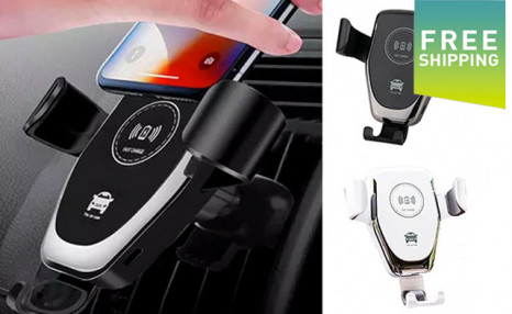 Up to 68% off a Wireless Charing Car Smartphone Holder Up to 68% off a Wireless Charing Car Smartphone Holder