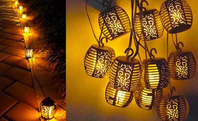 Image of $30.64 for Solar LED Lantern String Lights (an $89.99 Value)