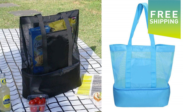 Image of $23.95 for a Beach Tote with Detachable Cooler Bag (a $59.99 Value)