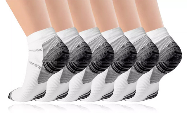 Image of $17.95 for a 6-Pack of Plantar Fasciitis Compression Socks (a $50 Value)