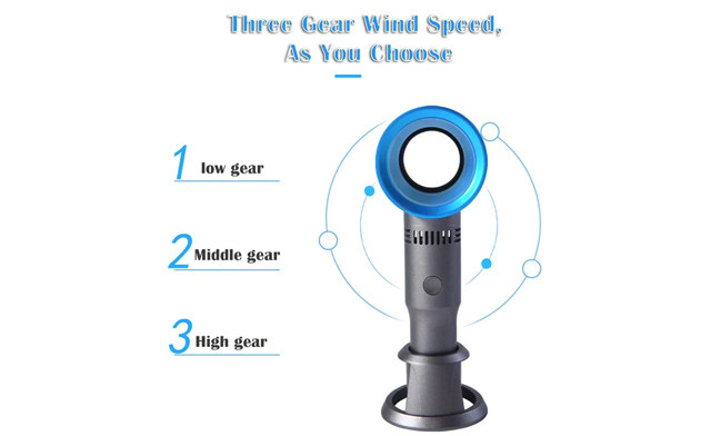 Image of $19.95 for a Handheld Blade-Less Fan w/ USB Charging (a $39.99 Value)