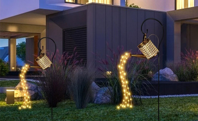Image of Up to 60% Off Solar Watering Can Garden Lights