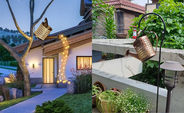 Image of Up to 60% Off Solar Watering Can Garden Lights