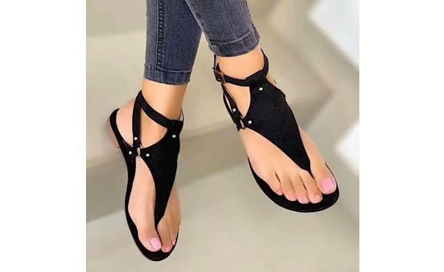 Image of $26.95 for Women's Herringbone Flat Sandals (a $69.79 Value)
