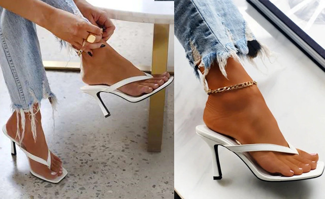 Image of $32.95 for Women's Heeled Flip Flops (a $59.99 Value)