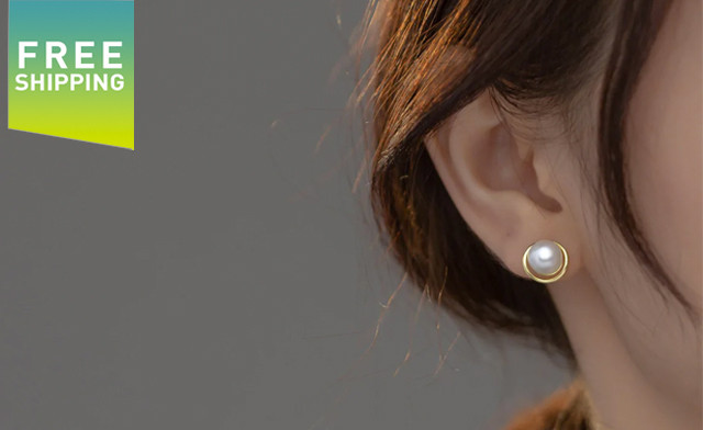 Natural Freshwater Pearl Earrings 