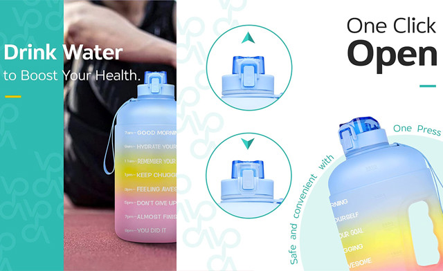 Image of $35 for a Large 1 Gallon Motivational Water Bottle (a $55 Value)