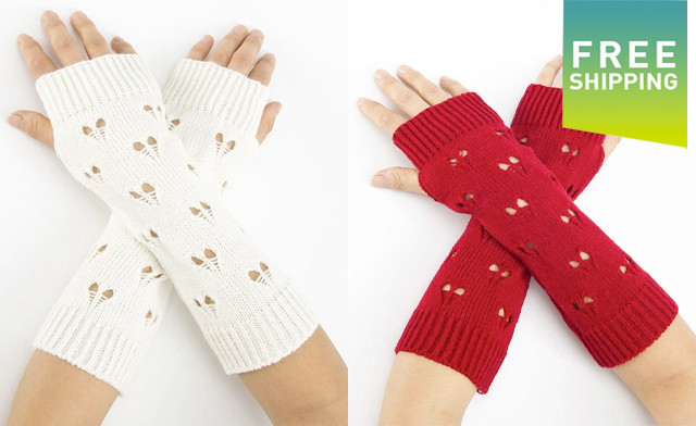 $15.95 for a Pair of Women's Crochet Arm Warmers (a $34.99 Value)