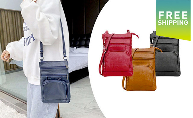 $29.95 for a Women's Genuine Leather Crossbody Bag (an $85 Value) $29.95 for a Women's Genuine Leather Crossbody Bag (an $85 Value)