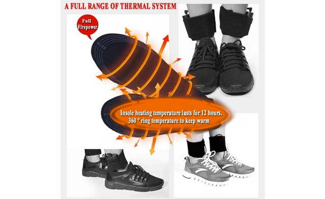 Image of $19.95 for a USB Electric Heated Black Shoe Insoles (a $39 Value)